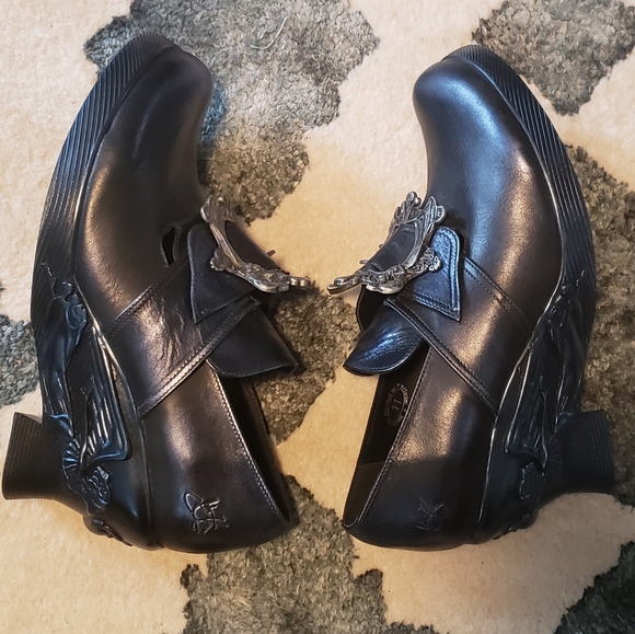 Rare Fluevog Mission Engle Leather Shoes - Picture 4 of 6